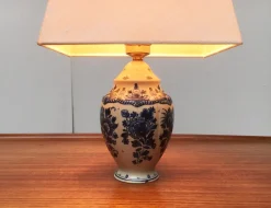 Pamono Vintage Dutch Delft Blue Table Lamp from Zenith, Gouda