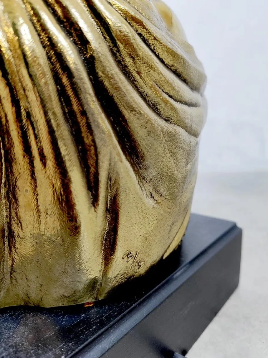 Sale Pamono Vintage Eclectic Brass Buddha Table Lamp, 1960s