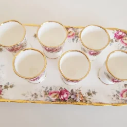 Best Pamono Vintage Egg Cups and Under Plate Queen Anne, England