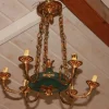 Best Pamono Vintage Empire Style Bronze Chandelier