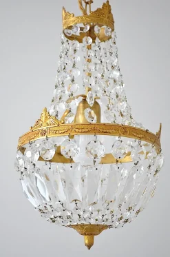 Clearance Pamono Vintage Empire Style Italian Crystal Chandelier, 1950s