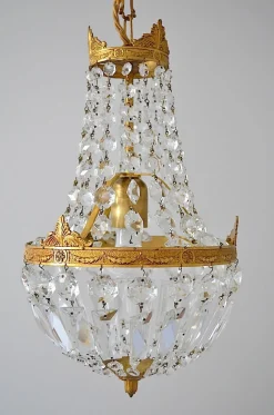 Clearance Pamono Vintage Empire Style Italian Crystal Chandelier, 1950s