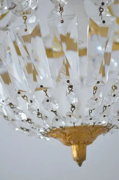 Clearance Pamono Vintage Empire Style Italian Crystal Chandelier, 1950s