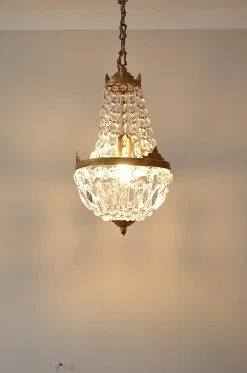Clearance Pamono Vintage Empire Style Italian Crystal Chandelier, 1950s