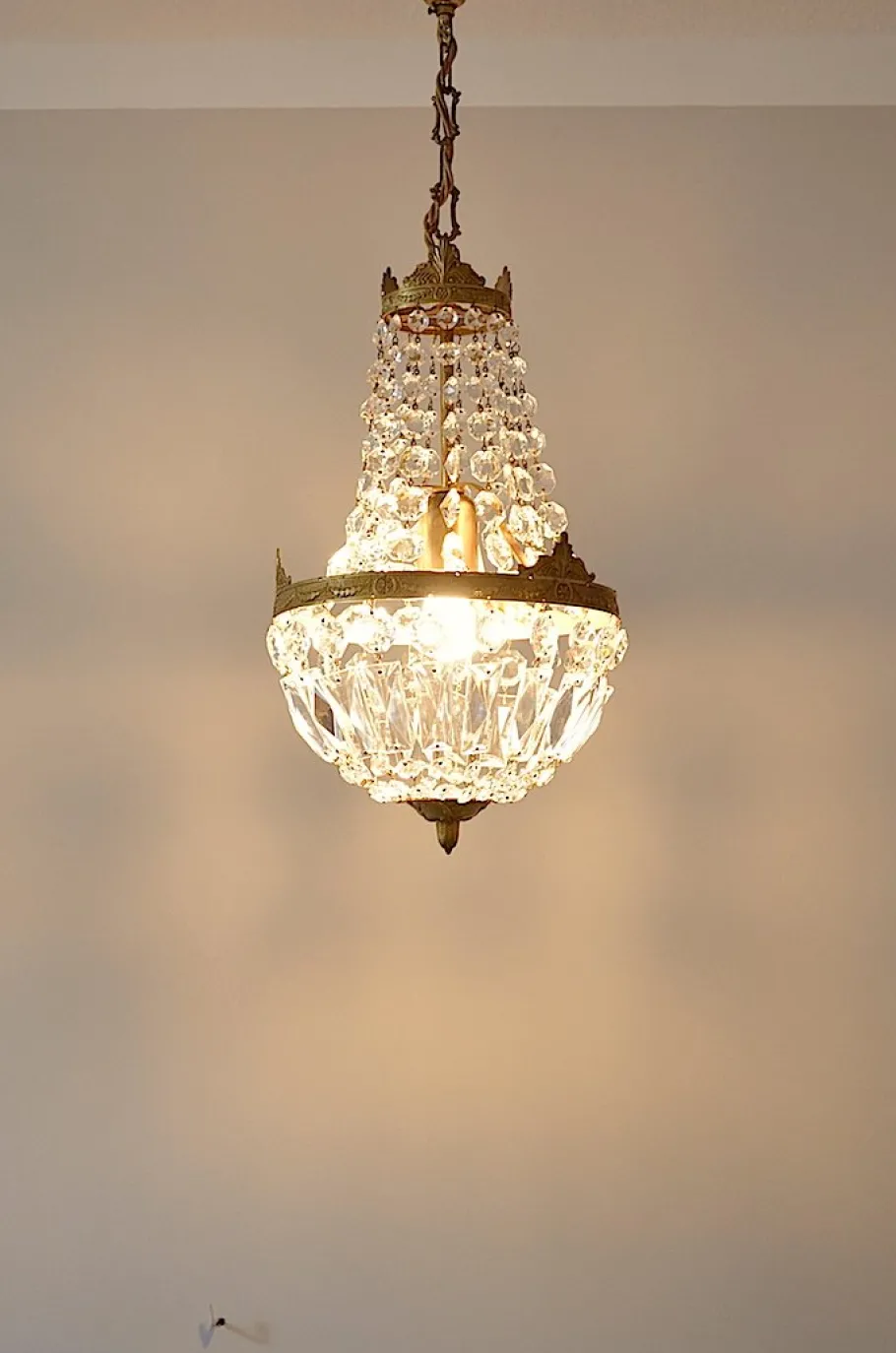 Clearance Pamono Vintage Empire Style Italian Crystal Chandelier, 1950s
