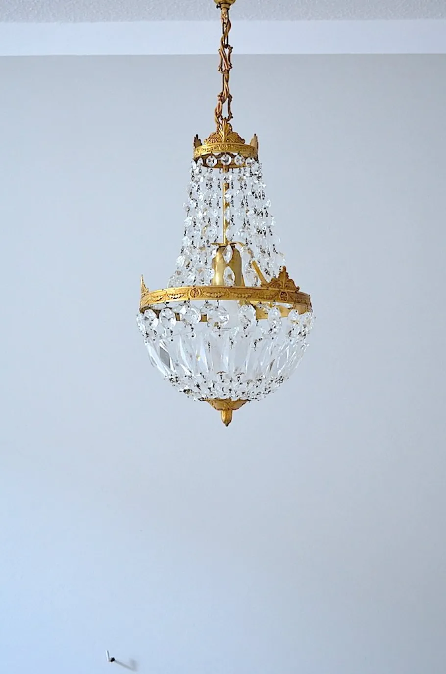 Clearance Pamono Vintage Empire Style Italian Crystal Chandelier, 1950s