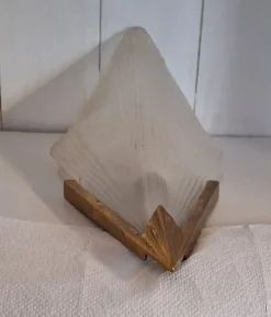 Pamono Vintage Flat Brass Wall Lamp with Relief Glass Shade, 1980s