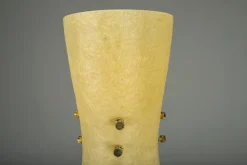 New Pamono Vintage Floor Filigree Lamp with Fiberglass Shade, Germany, 1950s