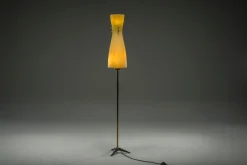 New Pamono Vintage Floor Filigree Lamp with Fiberglass Shade, Germany, 1950s