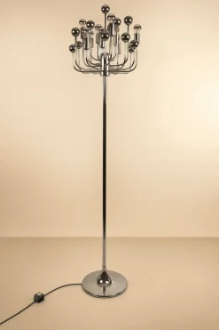 Clearance Pamono Vintage Floor Lamp attributed to Sciolari for Boulanger Chrome, 1960s