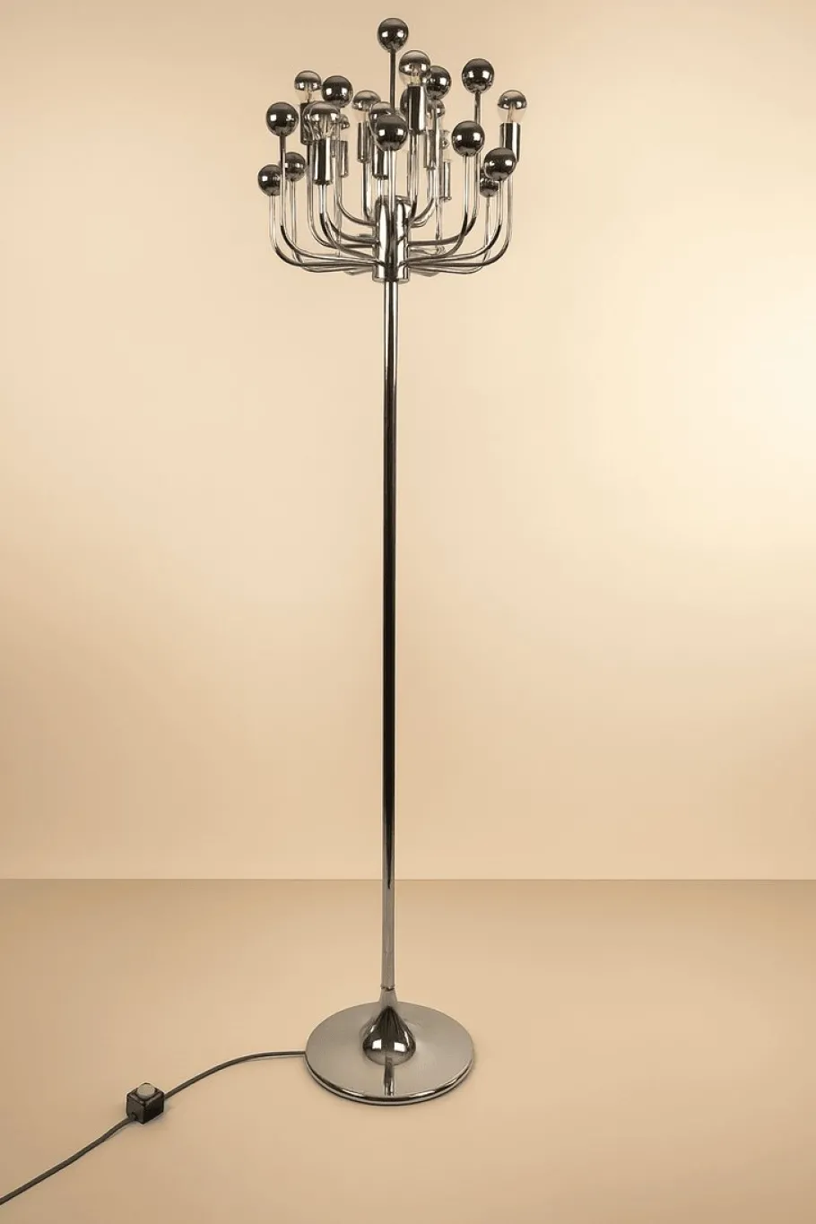 Clearance Pamono Vintage Floor Lamp attributed to Sciolari for Boulanger Chrome, 1960s