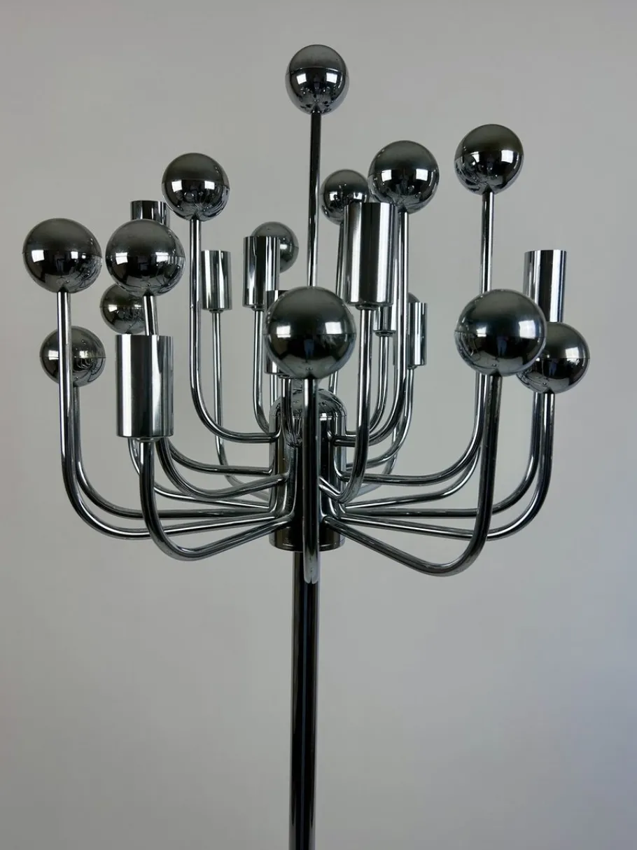 Clearance Pamono Vintage Floor Lamp attributed to Sciolari for Boulanger Chrome, 1960s