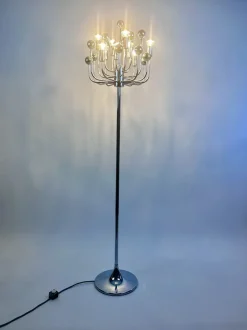 Clearance Pamono Vintage Floor Lamp attributed to Sciolari for Boulanger Chrome, 1960s