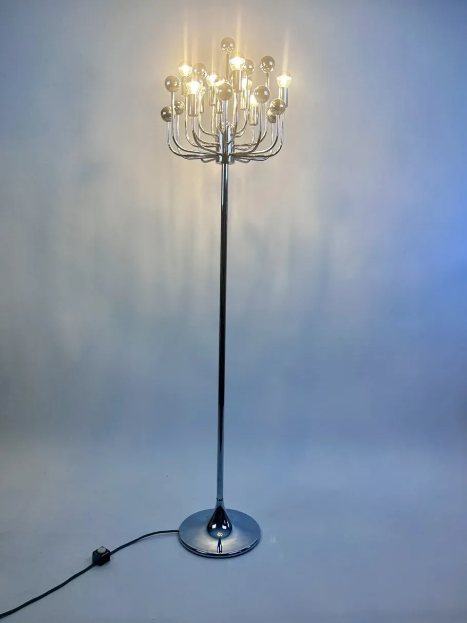 Clearance Pamono Vintage Floor Lamp attributed to Sciolari for Boulanger Chrome, 1960s