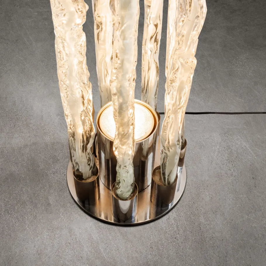 Clearance Pamono Vintage Floor Lamp Excalibur for Sothis in Murano Glass, 1970s