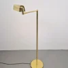 New Pamono Vintage Floor Lamp in Brass by George Hansen for Metalarte, 1960s