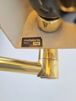 New Pamono Vintage Floor Lamp in Brass by George Hansen for Metalarte, 1960s