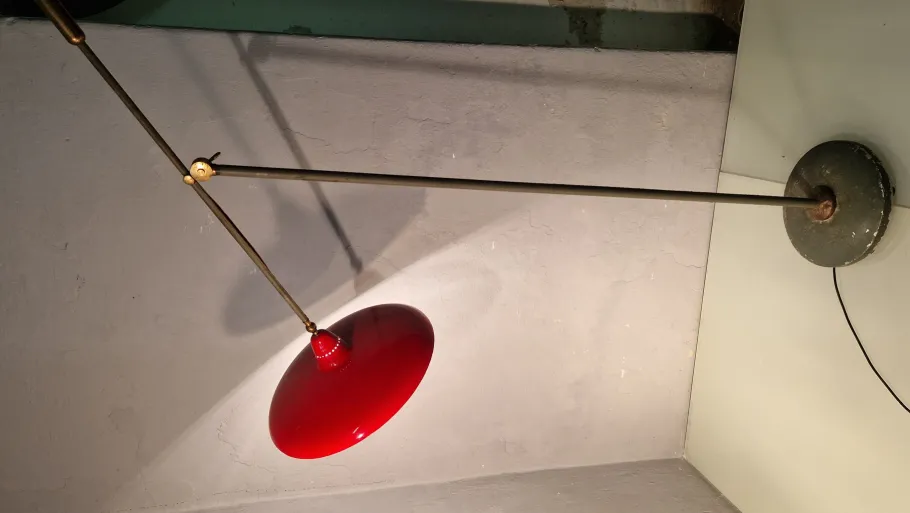 Outlet Pamono Vintage Floor Lamp in Brass, 1950s