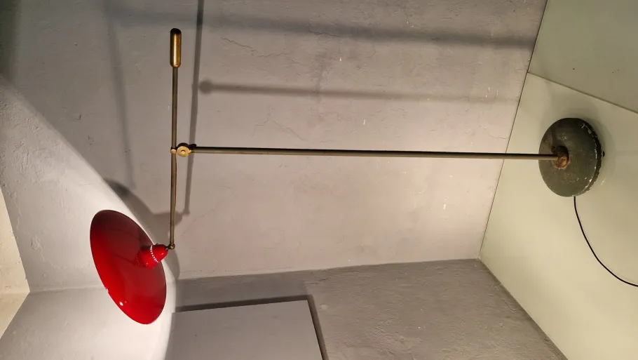 Outlet Pamono Vintage Floor Lamp in Brass, 1950s