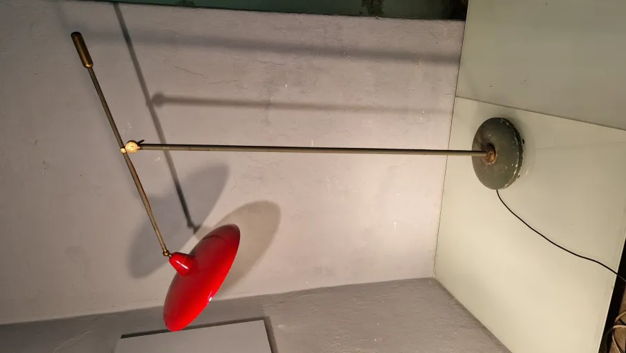 Outlet Pamono Vintage Floor Lamp in Brass, 1950s