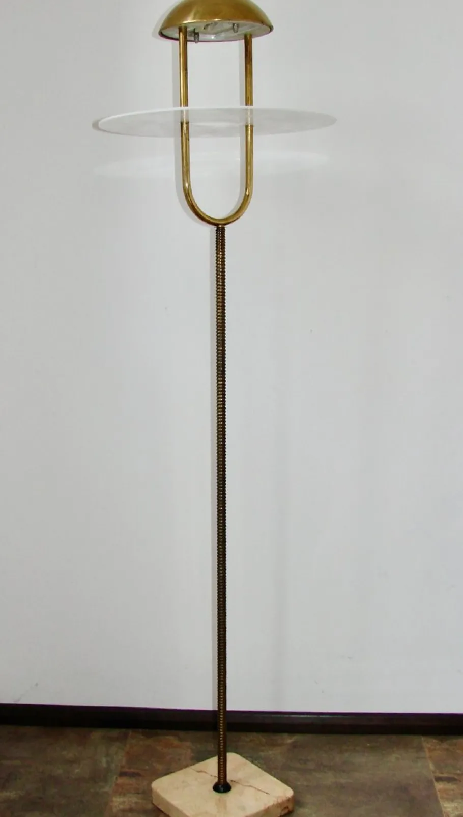 Clearance Pamono Vintage Floor Lamp in Brass, 1970s