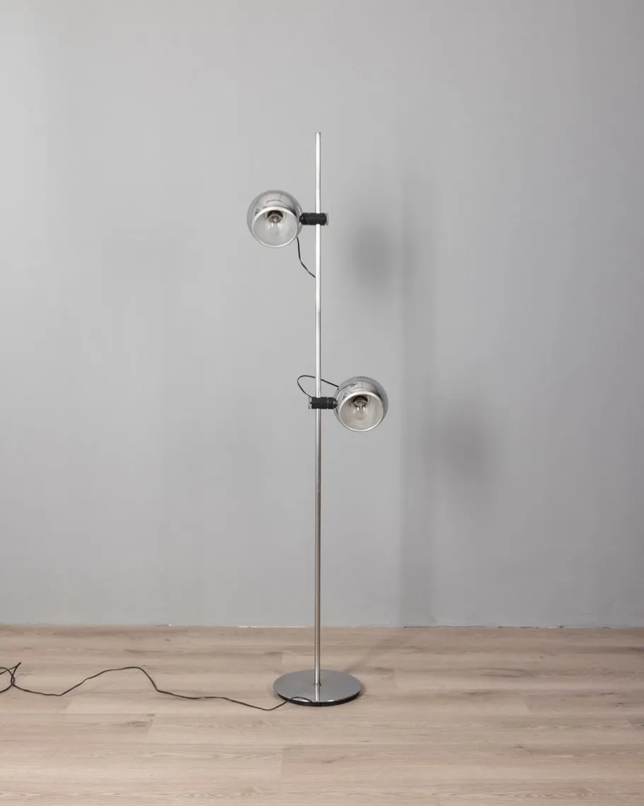 Clearance Pamono Vintage Floor Lamp in Chromed Metal by Goffredo Reggiani for Reggiani, 1970s