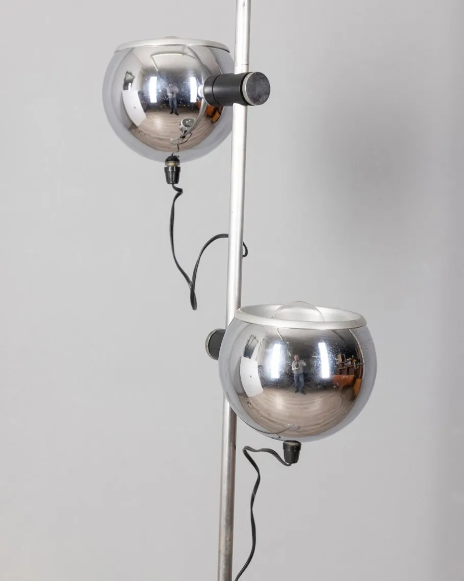 Clearance Pamono Vintage Floor Lamp in Chromed Metal by Goffredo Reggiani for Reggiani, 1970s
