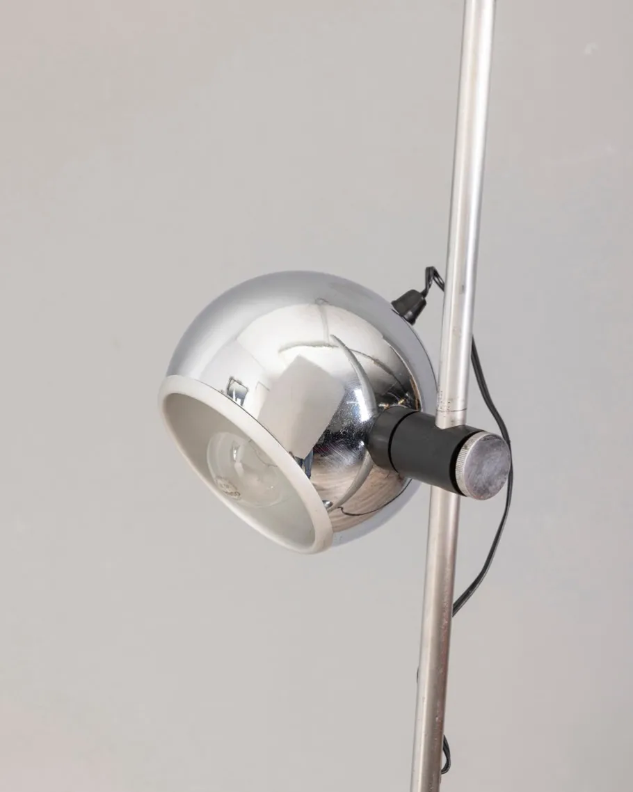 Clearance Pamono Vintage Floor Lamp in Chromed Metal by Goffredo Reggiani for Reggiani, 1970s