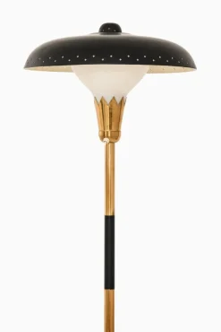 Best Pamono Vintage Floor Lamp in Opaline Glass and Lacquered Metal, 1950s