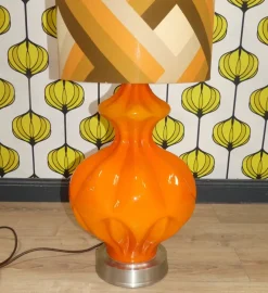 Clearance Pamono Vintage Floor Lamp in Orange, 1970s
