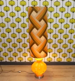 Clearance Pamono Vintage Floor Lamp in Orange, 1970s