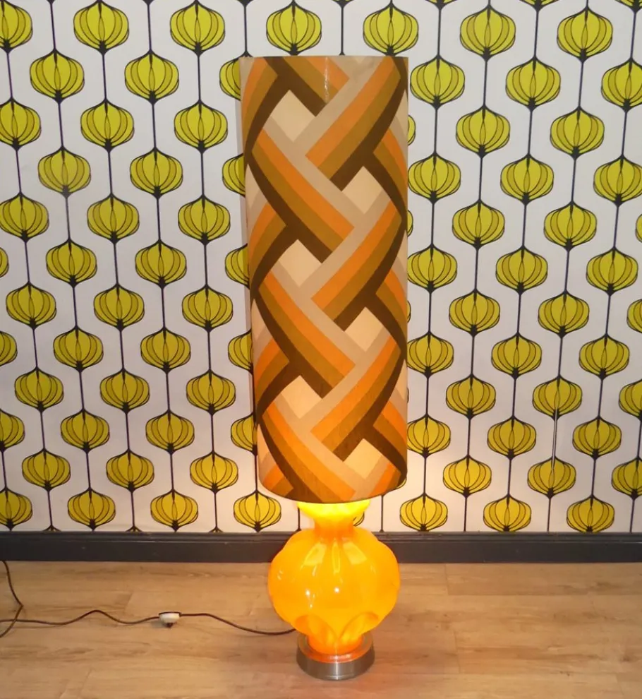 Clearance Pamono Vintage Floor Lamp in Orange, 1970s