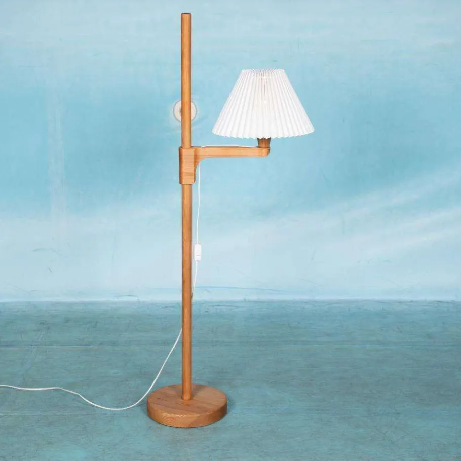 Best Pamono Vintage Floor Lamp in Pine by Carl Malmsten