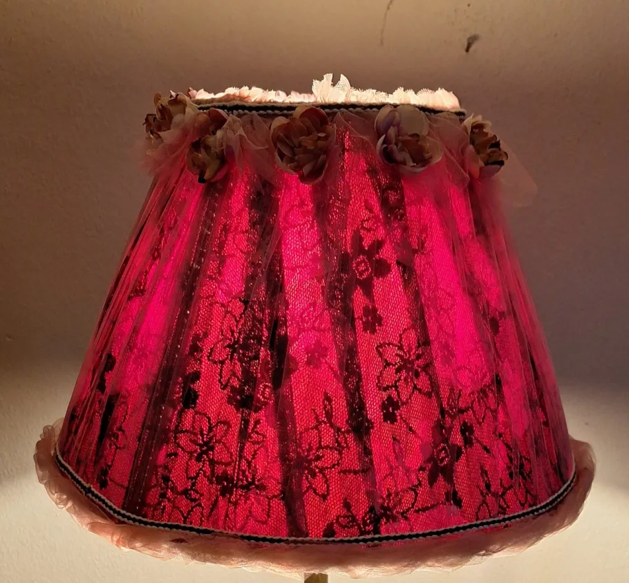 Best Pamono Vintage Floor Lamp with Brass Base and Handmade Fabric Shade by Lamplove, 1950s