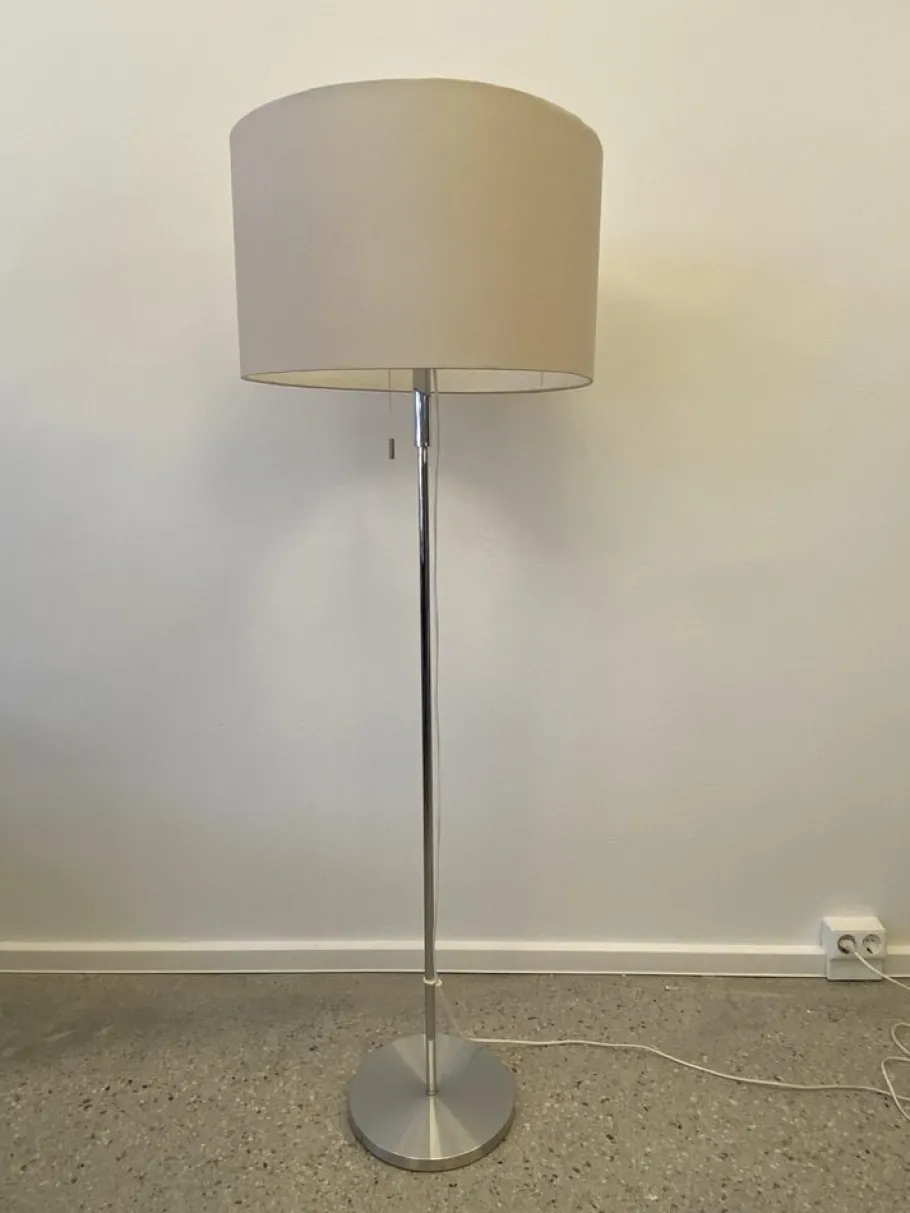 Pamono Vintage Floor Lamp with Fabric Shade from Erco, Germany, 1960s