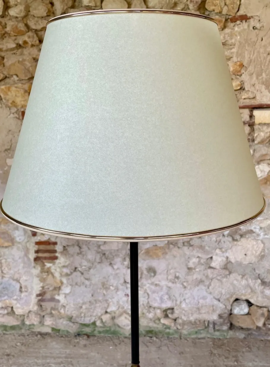 Discount Pamono Vintage Floor Lamp with Gilded Brass Decor on Tripod Legs, 1960s