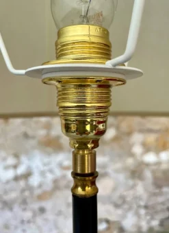 Discount Pamono Vintage Floor Lamp with Gilded Brass Decor on Tripod Legs, 1960s