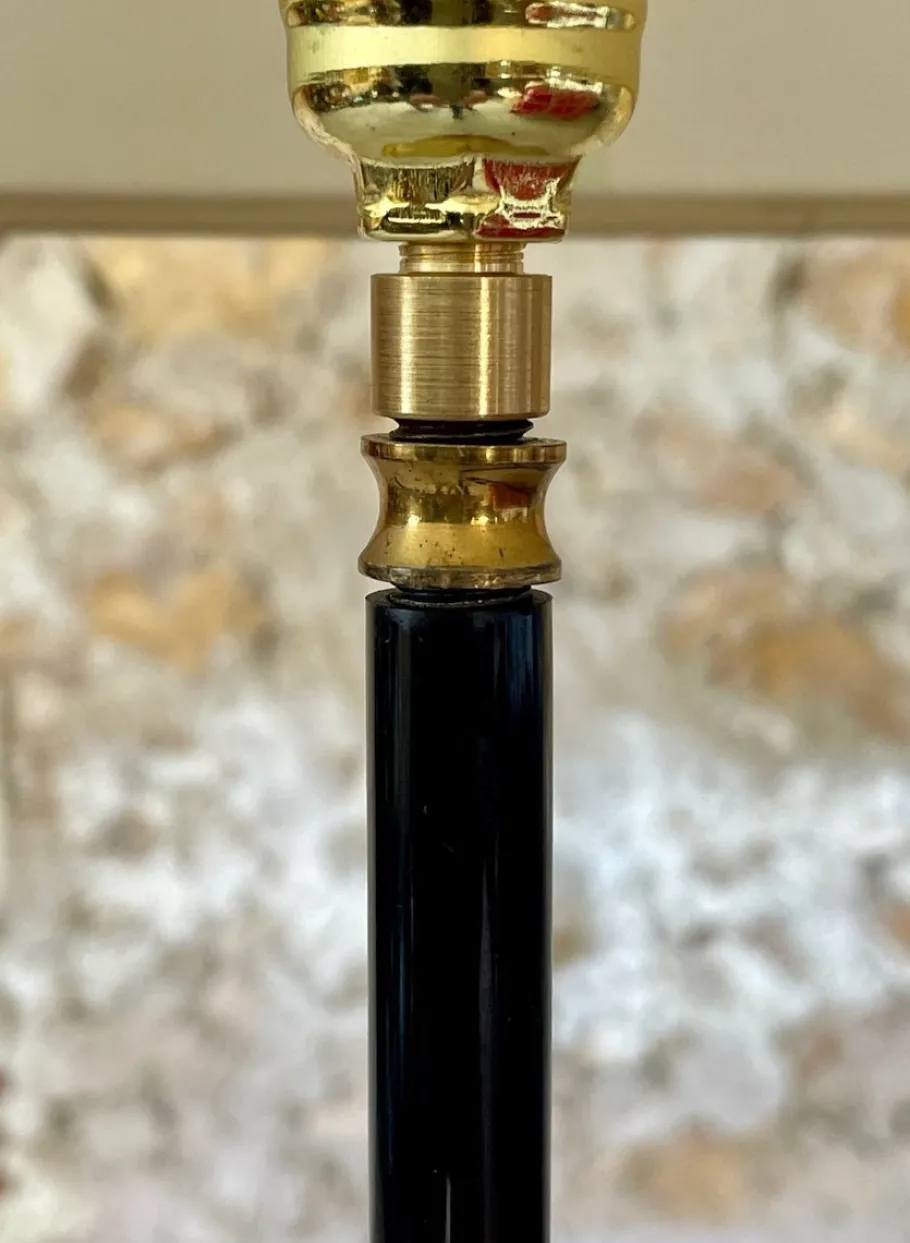 Discount Pamono Vintage Floor Lamp with Gilded Brass Decor on Tripod Legs, 1960s