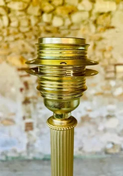 Best Pamono Vintage Floor Lamp with Gilded Brass Decor, 1960s