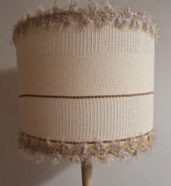 Sale Pamono Vintage Floor Lamp with Handmade Fabric Shade from Lamplove, 1960s