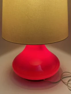 Hot Pamono Vintage Floor Lamp with Illuminated Red Glass Base, 1970s