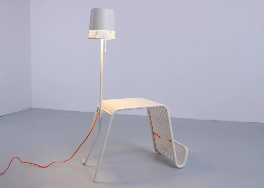 Outlet Pamono Vintage Floor Lamp with Magazine Rack by Tomek Rygalik for Ikea