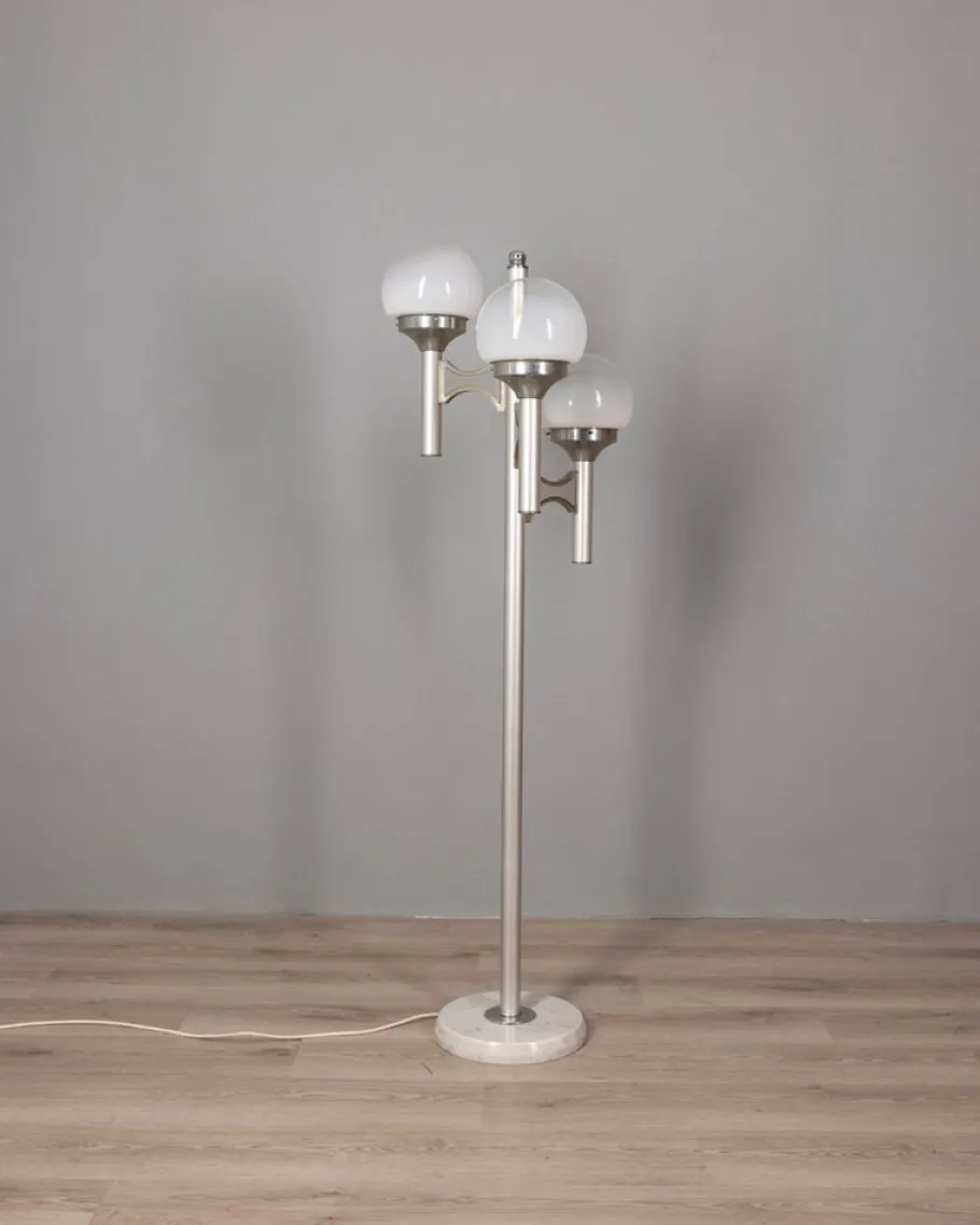 Best Pamono Vintage Floor Lamp with Three Lights in Glass from Sciolari, 1970s