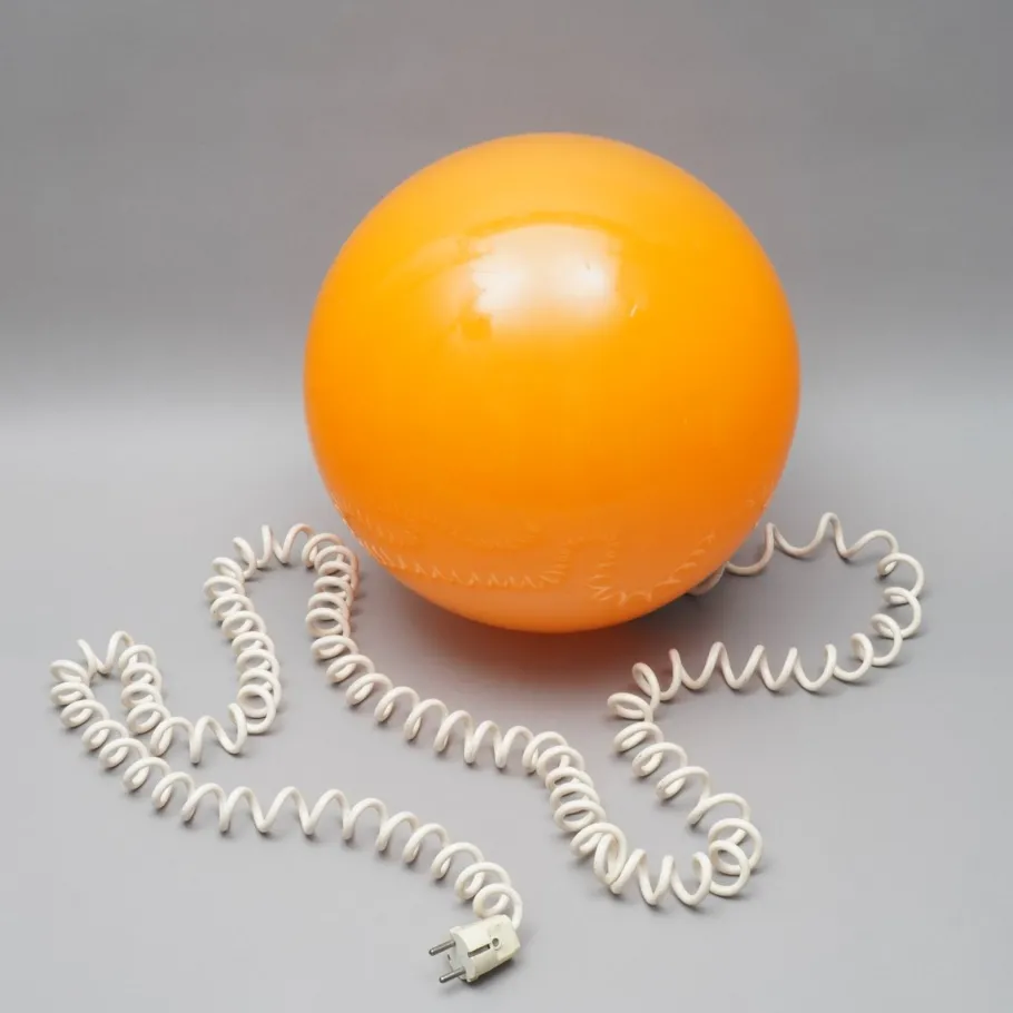 Clearance Pamono Vintage Floor-Standing Light Ball in Orange from the Guzzini Era, 1970s