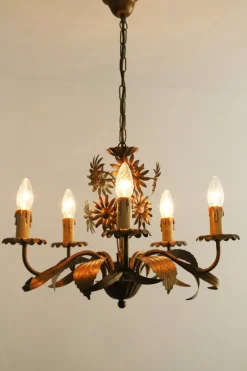 New Pamono Vintage Florentine Chandelier, 1980s
