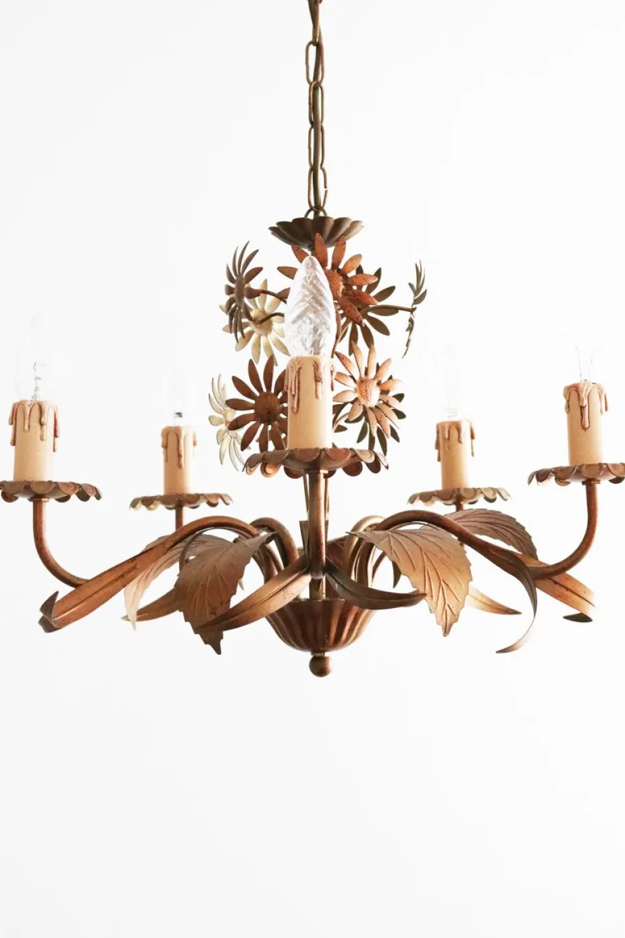 New Pamono Vintage Florentine Chandelier, 1980s