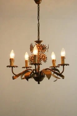 New Pamono Vintage Florentine Chandelier, 1980s