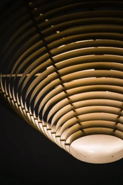 Hot Pamono Vintage Flush Mount in White Lacquered Metal by Alvar Aalto, 1950s