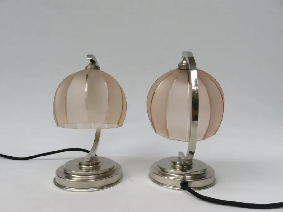 Discount Pamono Vintage French Art Deco Bedside Table Lamps, Set of 2