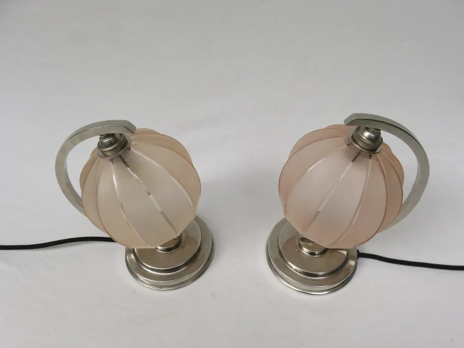 Discount Pamono Vintage French Art Deco Bedside Table Lamps, Set of 2